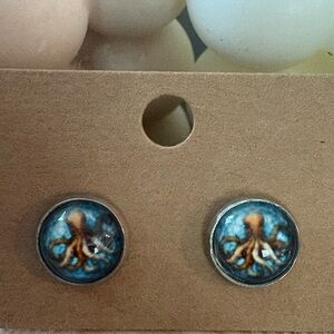 Handcrafted Octopus Stud Earrings